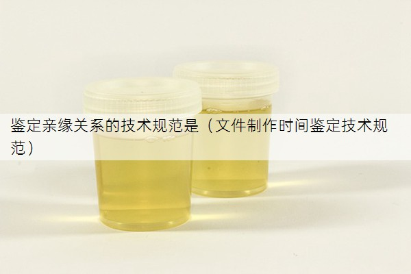 鉴定亲缘关系的技术规范是（文件制作时间鉴定技术规范）